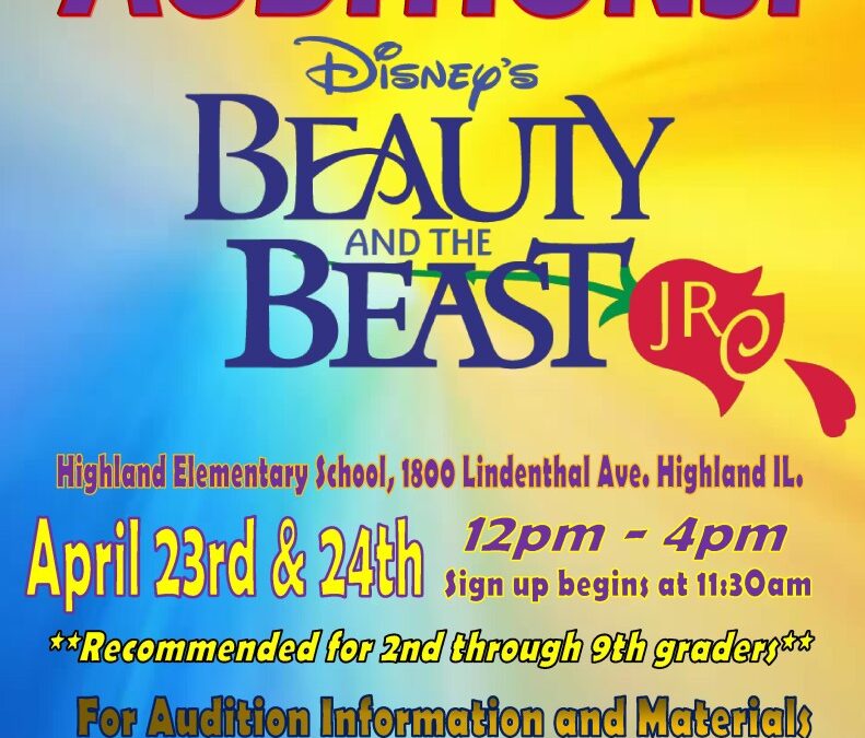 DISNEY’S BEAUTY AND THE BEAST JR. Auditions