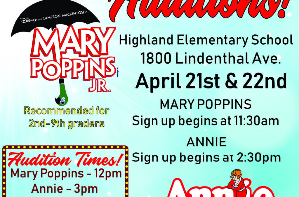 ANNIE JR. Auditions